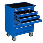 George Tools Werkzeugwagen gefüllt 7 Schubladen 80-teilig blau
