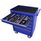 George Tools Werkzeugwagen gefüllt 6 Schubladen 253-teilig blau
