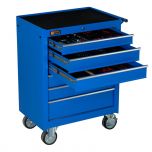 George Tools Werkzeugwagen gefüllt 6 Schubladen 144-teilig blau